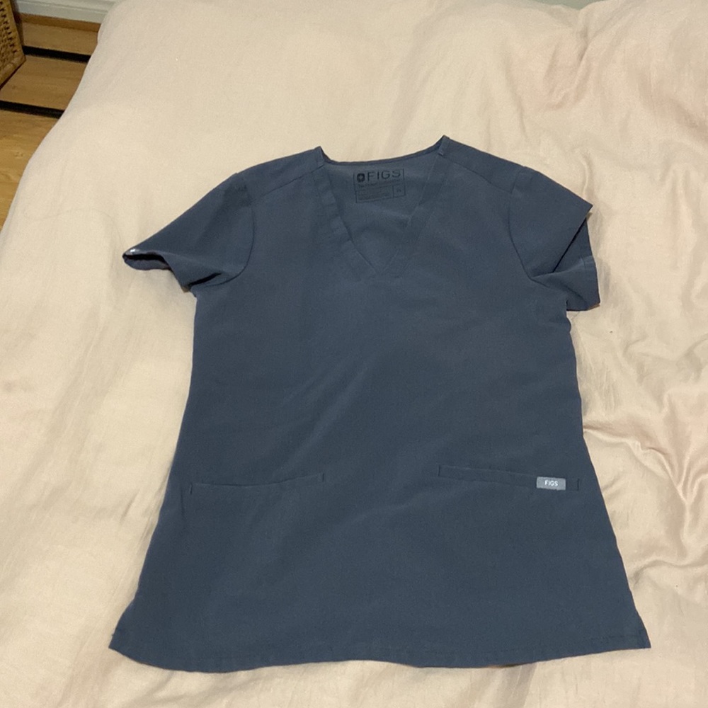 Wear Figs Charcoal Scrub Top Casma Xs